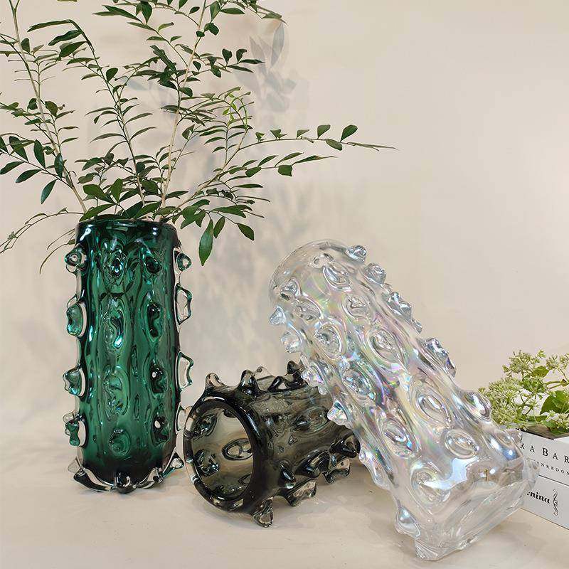现代简约海参琉璃蓄水花器玻璃花瓶家居餐桌客厅样板间售楼处装饰,纺织面料/辅料/配套,纺织机械配件,淘宝优惠券,粉丝福利购,淘宝优惠卷