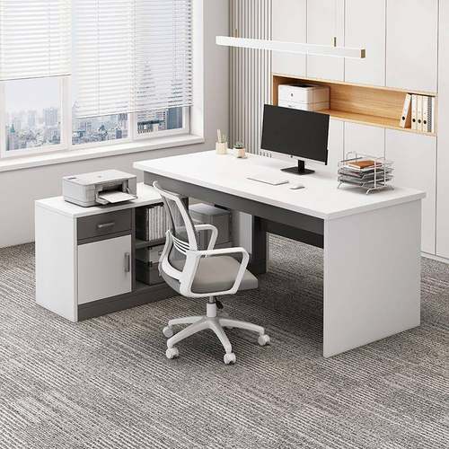 职员办公桌简约现代桌椅组合老板桌办公室家用书桌电脑桌子工作台