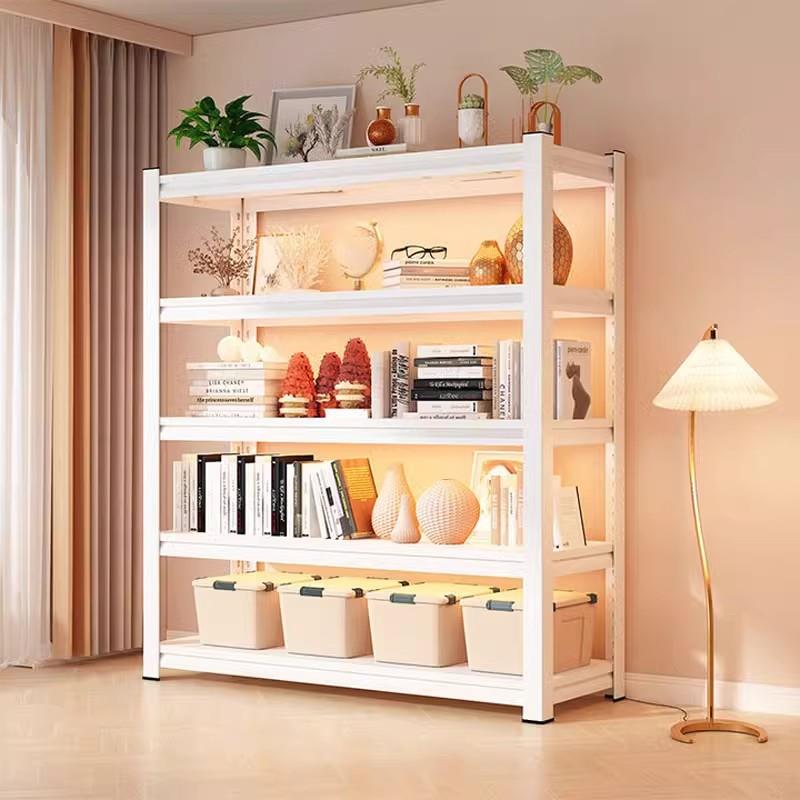 带衣杆置物架多层收纳柜钢制挂衣架衣橱衣柜开放式出租房公寓宿舍