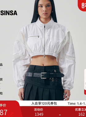 TREEMINGBIRD韩国女士25秋季时尚百搭高腰拉链外套上衣MUSINSA