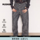 高腰宽松垂感直筒条纹牛仔裤 竖条纹阔腿裤 MUSINSA 韩国春季 GBYU