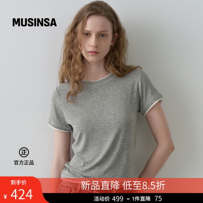 FACADEPATTERN女士假两件短袖