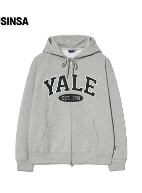 YALE韩国女士25冬季时尚流行字母印花拉链连帽卫衣MUSINSA