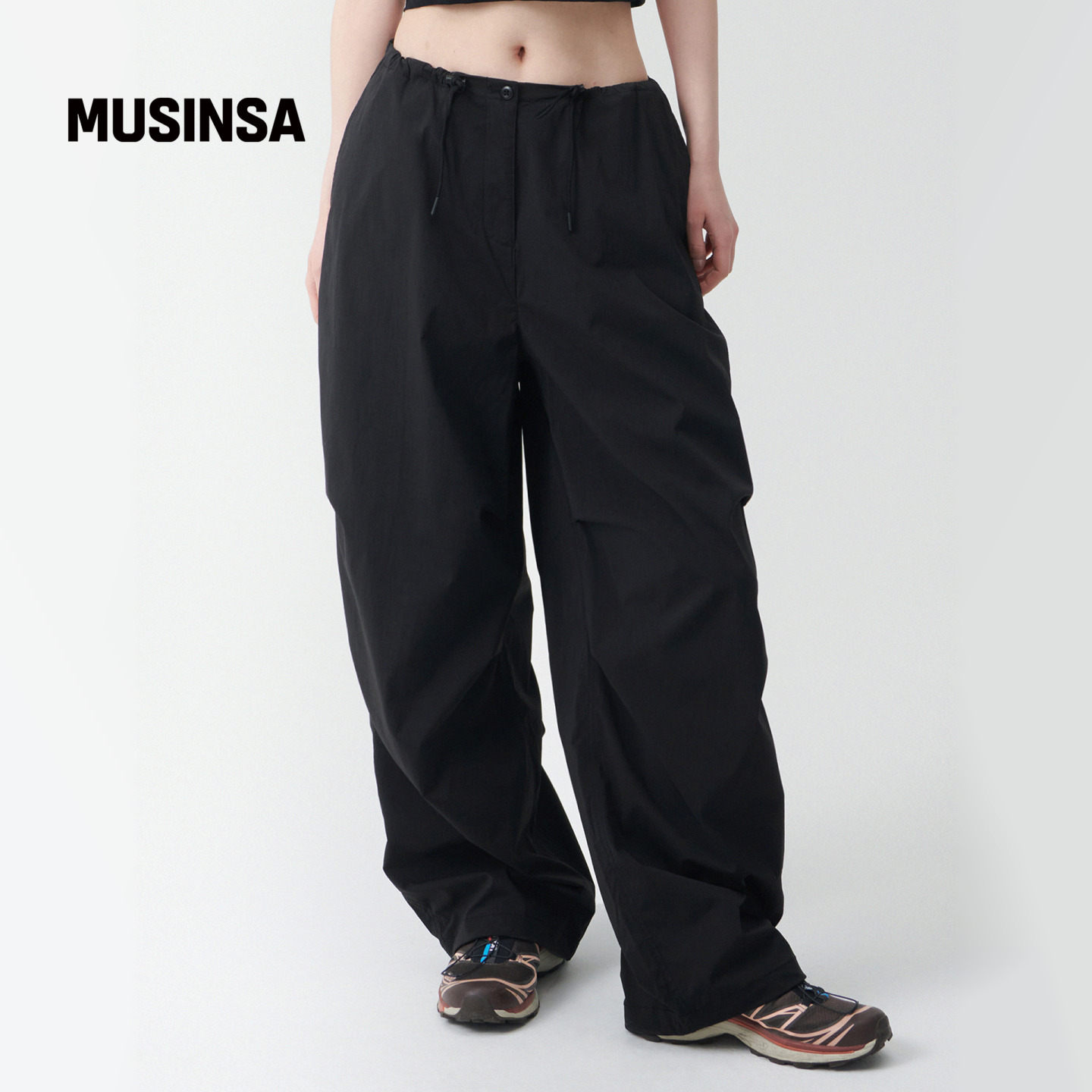 musinsa standard韩国25秋季女士休闲运动抽绳户外风工装裤长裤