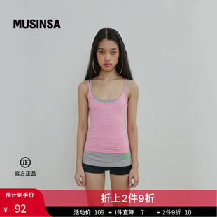 SCULPTOR韩国女士26夏季简约风修身型纯色无袖吊带MUSINSA