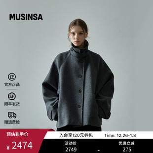 PATTERN韩国25秋冬深立领羊毛外套MUSINSA FACADE 含羊绒羊毛