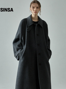 【含羊绒羊毛】FACADE PATTERN韩国25秋冬巴尔马肯大衣MUSINSA