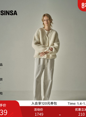 FACADE PATTERN韩国羊驼云朵韩系女生慵懒风针织开衫MUSINSA