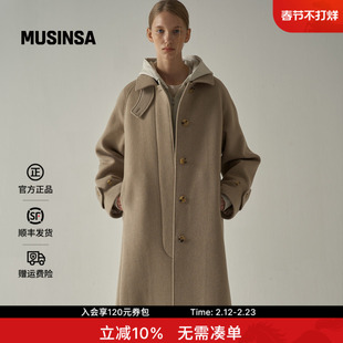 FACADE PATTERN韩国女士25冬季休闲羊绒巴尔玛卡安大衣MUSINSA