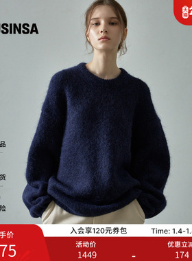 FACADE PATTERN韩国女士25冬季好看休闲时尚羊驼云朵毛衣MUSINSA