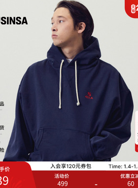 AECA韩国男女25秋季新款日常宽松时尚休闲四叶草连帽卫衣MUSINSA