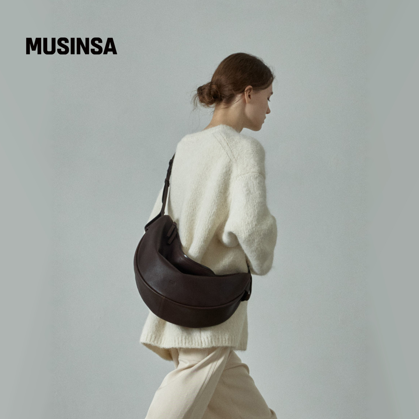 FACADE PATTERN韩国软皮腋下包女士斜挎包通勤Steve包 MUSINSA