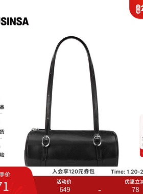 FINDKAPOOR女士25秋季复古简约百搭圆筒设计腋下包法棍包MUSINSA