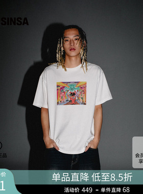 联名系列WKNDRS×DYLAN韩国26夏季男士时尚印花短袖T恤MUSINSA