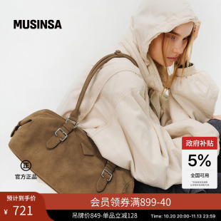 Fennec韩国26秋冬新品休闲SOTY BUCKLE单肩斜挎手提包MUSINSA