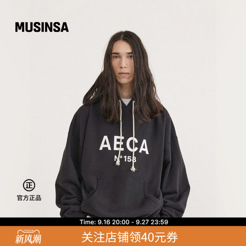 早秋日常宽松大Logo连帽长袖卫衣