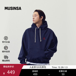 休闲四叶草连帽卫衣MUSINSA 日常宽松时尚 AECA韩国男女25秋季 新款