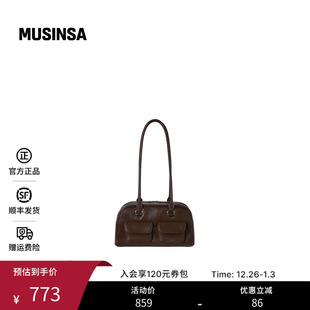 STAND 复古简约对称双袋设计保龄球包MUSINSA OIL韩国女士25冬季