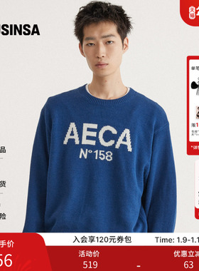 AECA韩国男女25秋季新款简约日常大Logo毛衣羊毛针织衫MUSINSA
