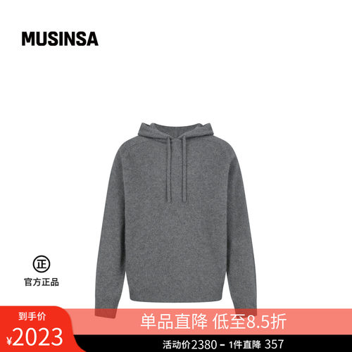 休闲时尚流行浣熊连帽针织衫