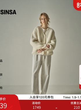 FACADE PATTERN韩国羊驼云朵韩系女生慵懒风针织开衫MUSINSA