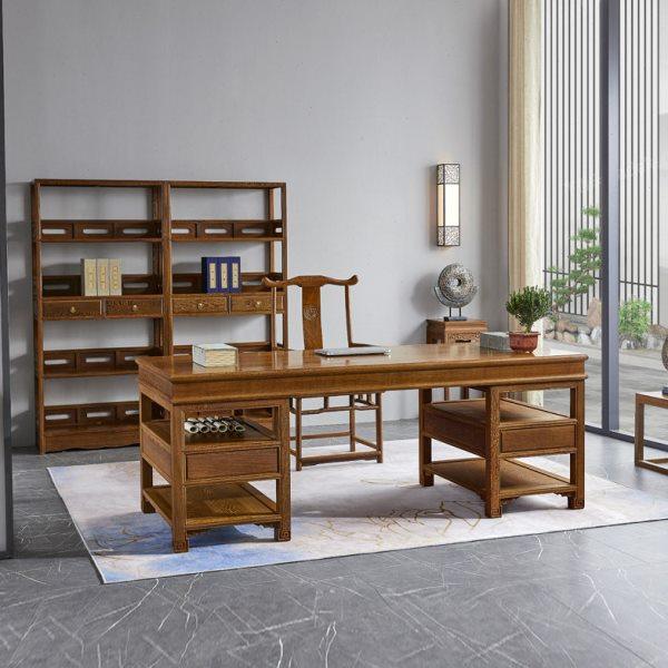 红木家具全鸡翅木画案书法桌中式书房家用实木大板桌写字桌办公桌,住宅家具,书桌,淘宝优惠券,粉丝福利购,淘宝优惠卷