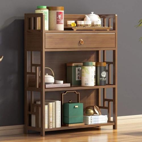 茶架子置物架多层茶叶收纳柜客厅小博古架茶室茶具架茶叶展示柜33