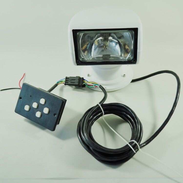 船用游艇用360°可旋转遥控探照灯12V24V 100W  卤素远程探照灯