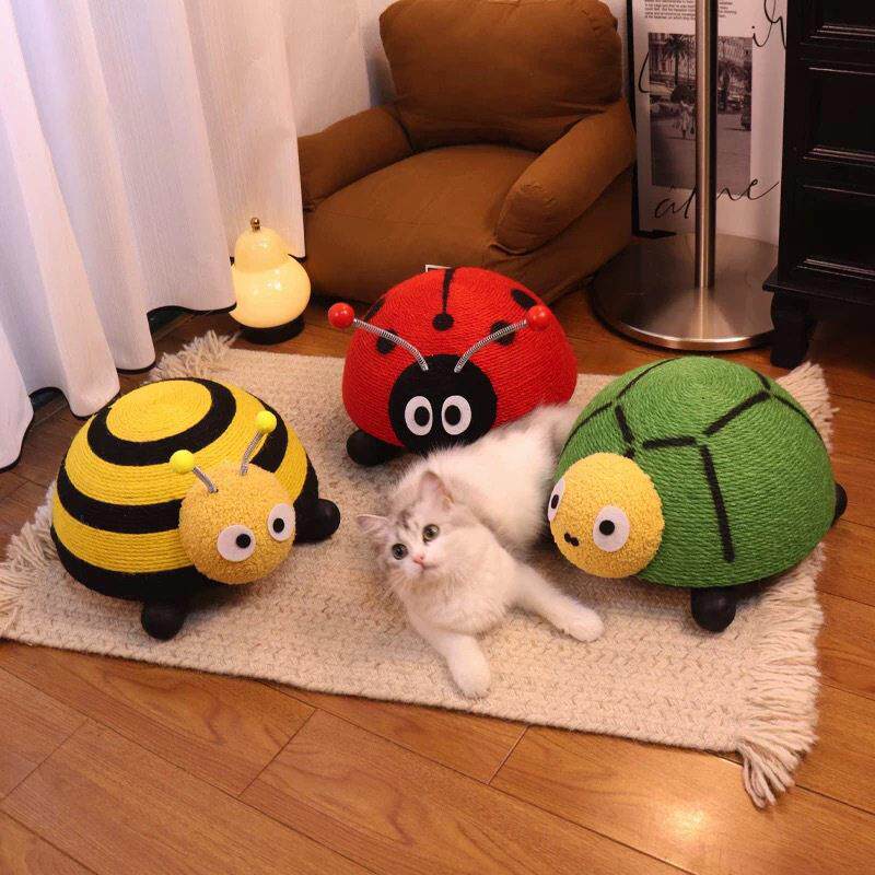 乌龟猫抓板猫咪玩具剑麻耐磨不掉屑瓢虫蜜蜂防抓沙发小型猫抓柱