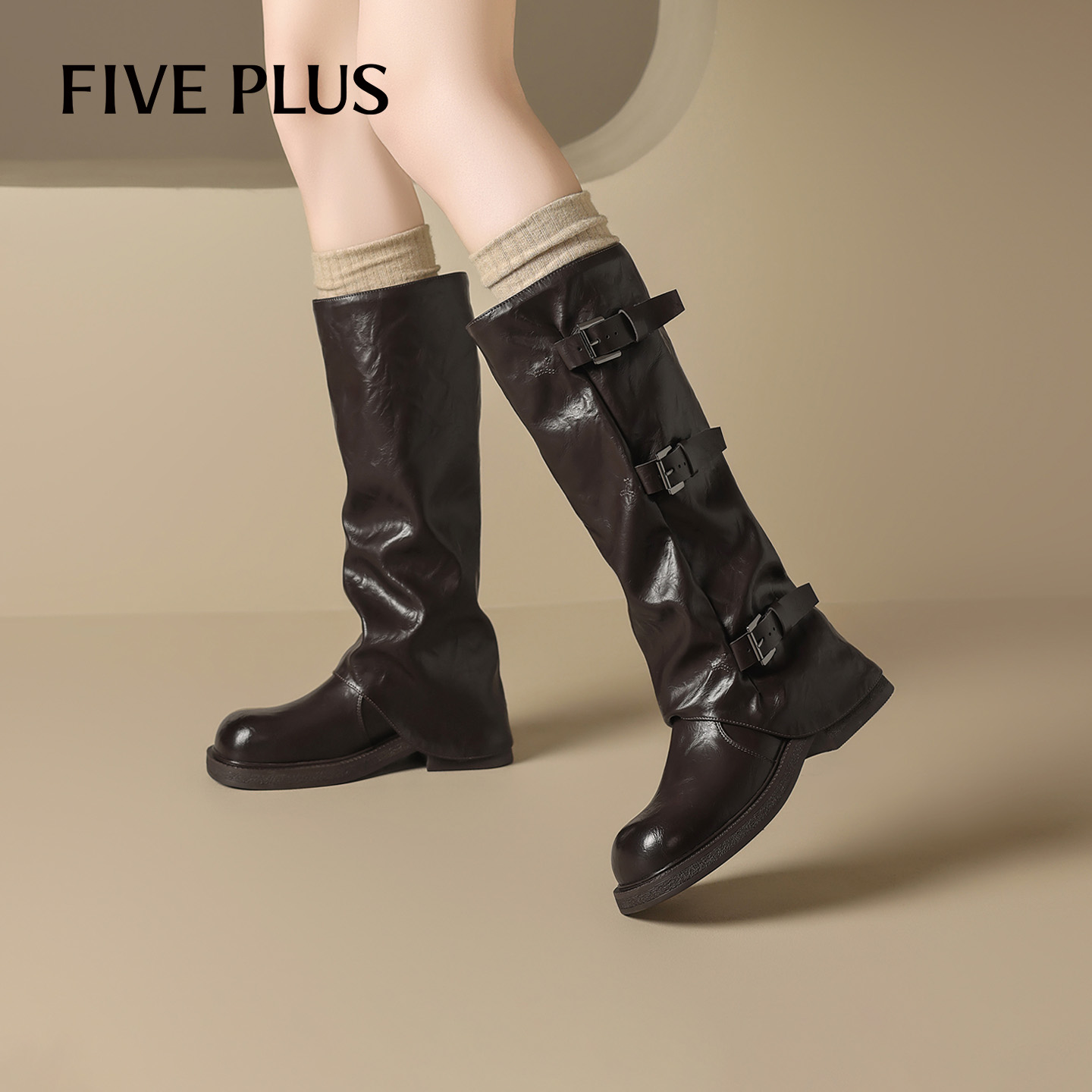 FIVEPLUS长筒靴女款骑士靴