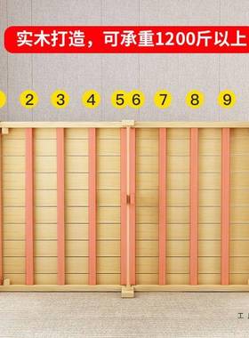 折叠NSV床实木90c人m单床办室租午休床公家用1.2米硬板木质床房小