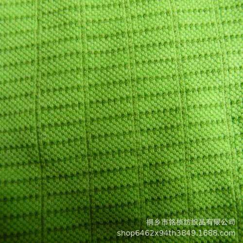 棉类面料纱卡吊涤棉格防电静工作服面料734线方碳纤维针织T恤面料