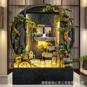 412假山石喷泉流水摆件阳屏招财鱼池庭风院关台玄客厅造景流水器