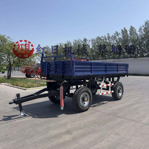 源845厂家农引用拖车4吨双头轴四卸轮拖车左右自拖车拖拉机牵拖车