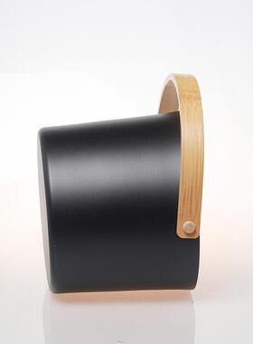 厂价直销桑JWP黑色铝铝桶勺圆勺桑拿房用竹提手铝拿桶铝勺7L喷涂