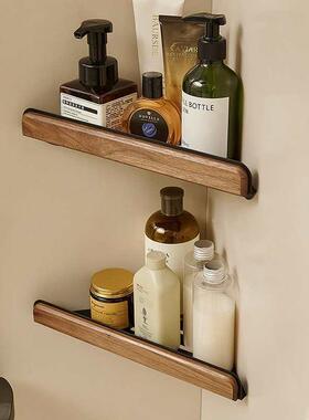 浴卫生置间物室架胡桃木免打孔厕所手洗间洗MNF漱台墙上壁挂原木