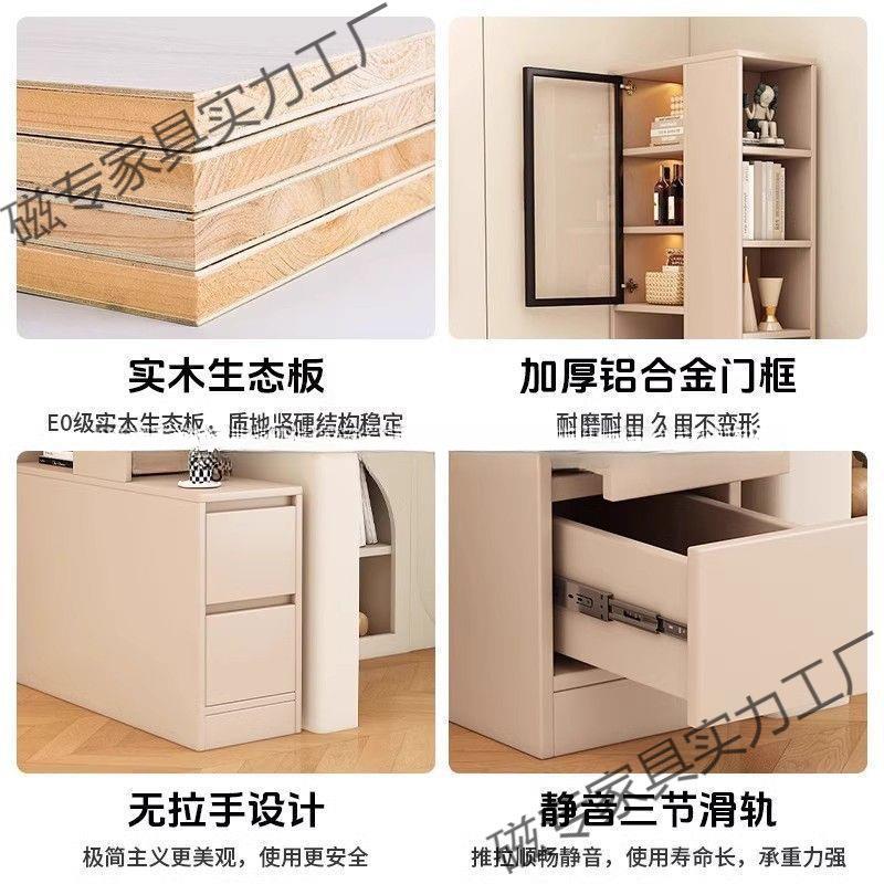 实夹木角边柜转角约置物柜424客柜厅简缝柜侧边柜书房储物柜沙发