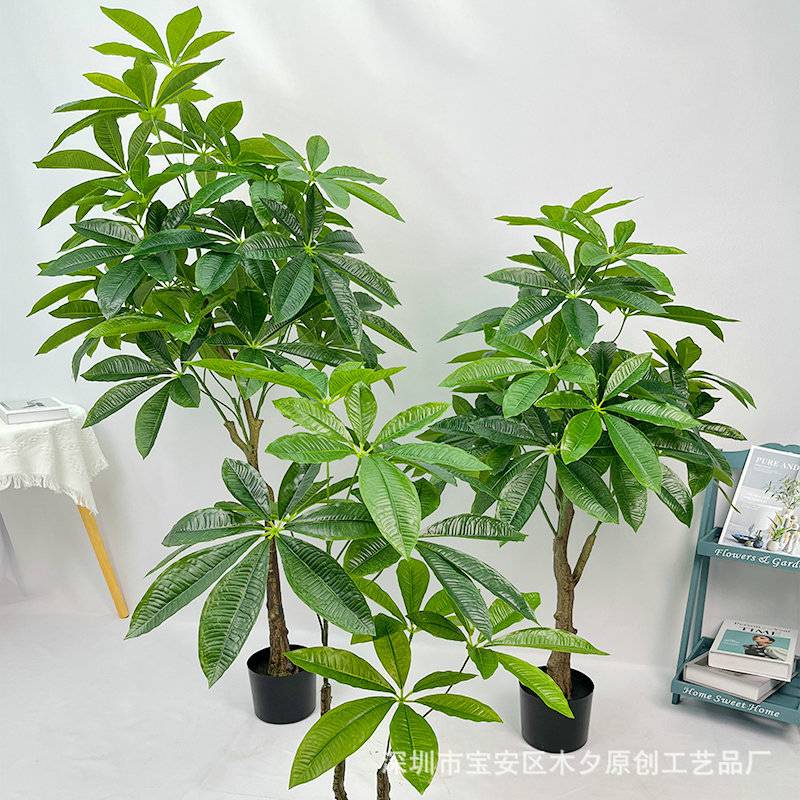 仿真绿植发财树客厅办公室大型落地绿植盆栽装饰植物假盆景摆件