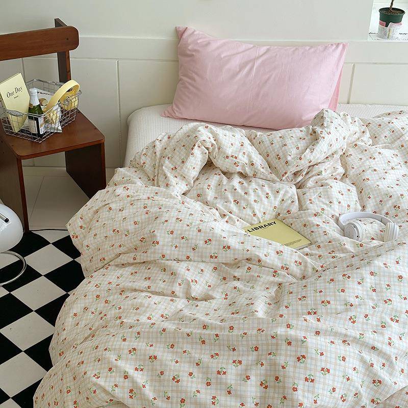 纯AXQ棉被套单件100全棉被罩三套被单单四床件套枕套碎小清花新件