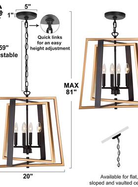 美式村古工业舍风农餐DK8198厅复厨房岛灯可折叠铁乡艺小吊灯