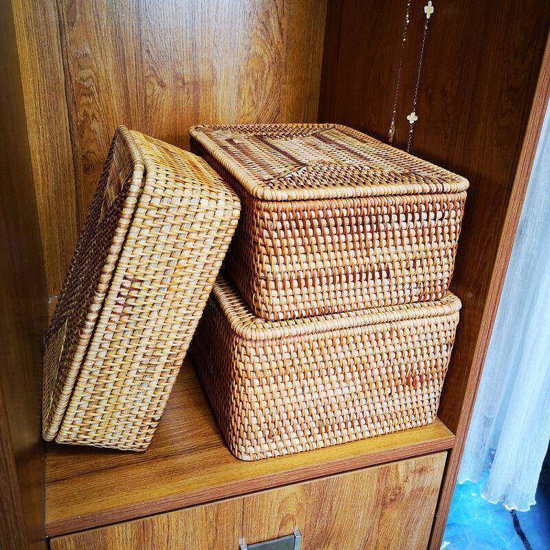 越南TBX1001D编带盖收纳箱手工杂物收纳筐物储整理箱藤编藤收特纳,收纳整理,脏衣篮,淘宝优惠券,粉丝福利购,淘宝优惠卷