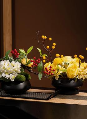 VPR轻奢花酒饭中店圆桌餐桌转盘间摆1店YQO件花卉插花设计装