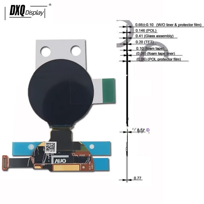1.示2寸3示I90*390AMOLXQYED液晶显屏圆屏MPI接口智能穿戴显屏