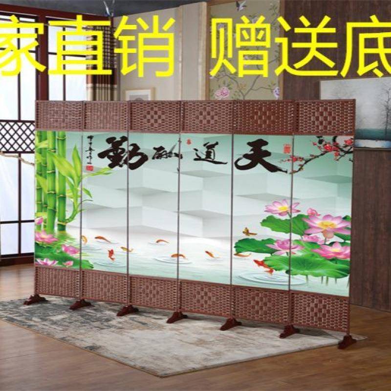 约屏折叠玄折风屏中式办公养生客厅简现代实木布艺隔断见详情移动