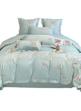 公主风绒棉春ALG四件套纯棉10被长套床单笠秋轻奢感0床品J^