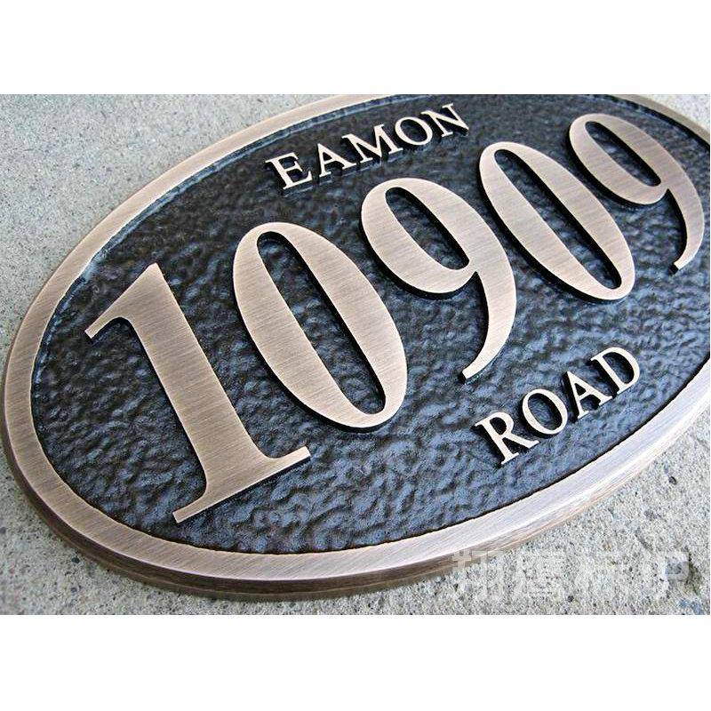 制作钢酒店号码数字门牌锈标不亚UCJ牌厂家克力门头标识牌广告牌