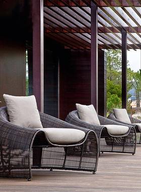 藤椅三件桌套藤沙发编组合阳台小椅户外露天闲休防水A0064创意家