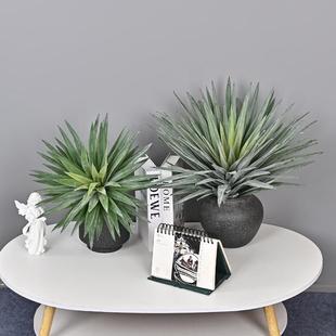 仿真手胶感千手剑麻龙舌ZQH沙兰漠假花绿植插造花景商场橱窗软剑