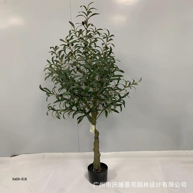 型仿真橄榄树盆油橄果树大落地花艺榄盆栽景塑料假花客厅绿142植