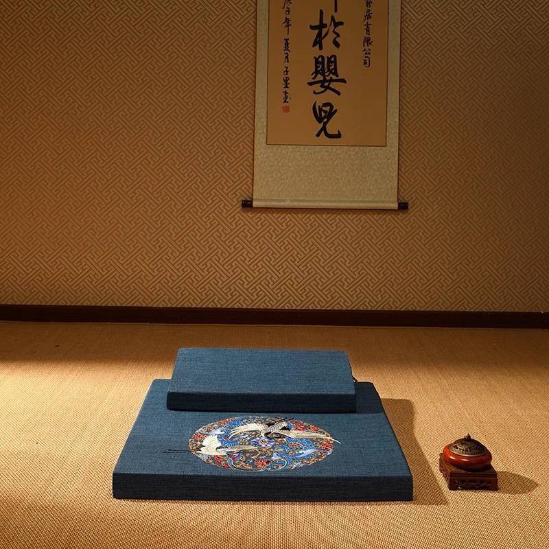 式打修坐垫禅垫家用椰蒲棕团中坐垫加厚加硬跪拜垫冥想556静坐垫